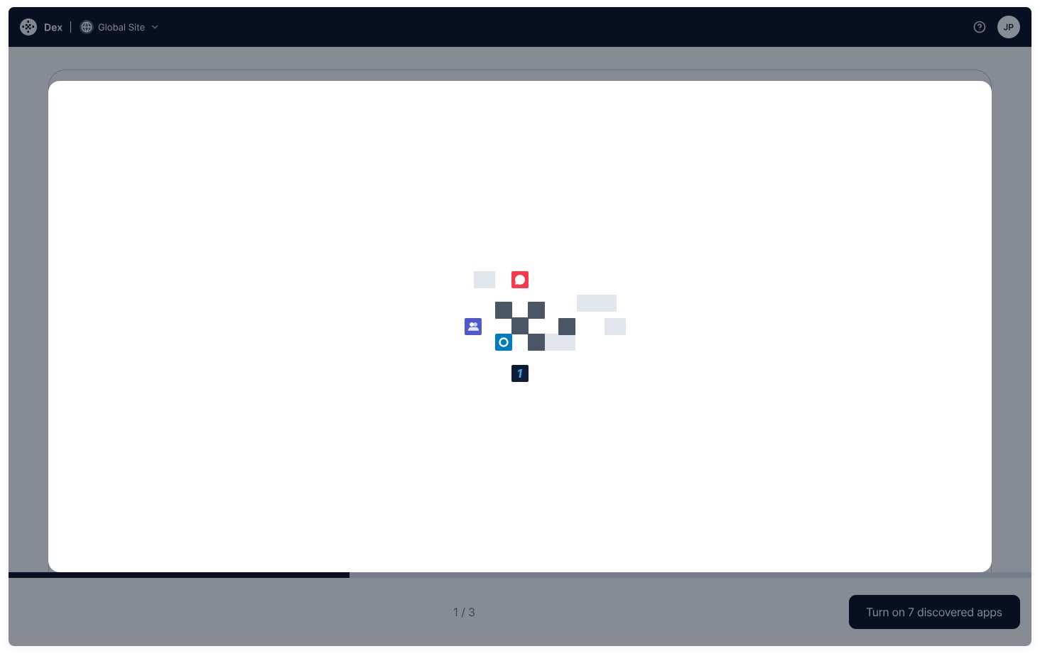 Dex onboarding: apps connected