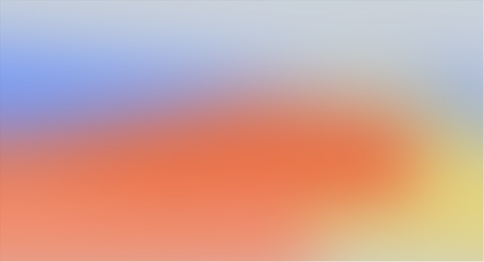 Colour reference: blue band over orange, fading to yellow